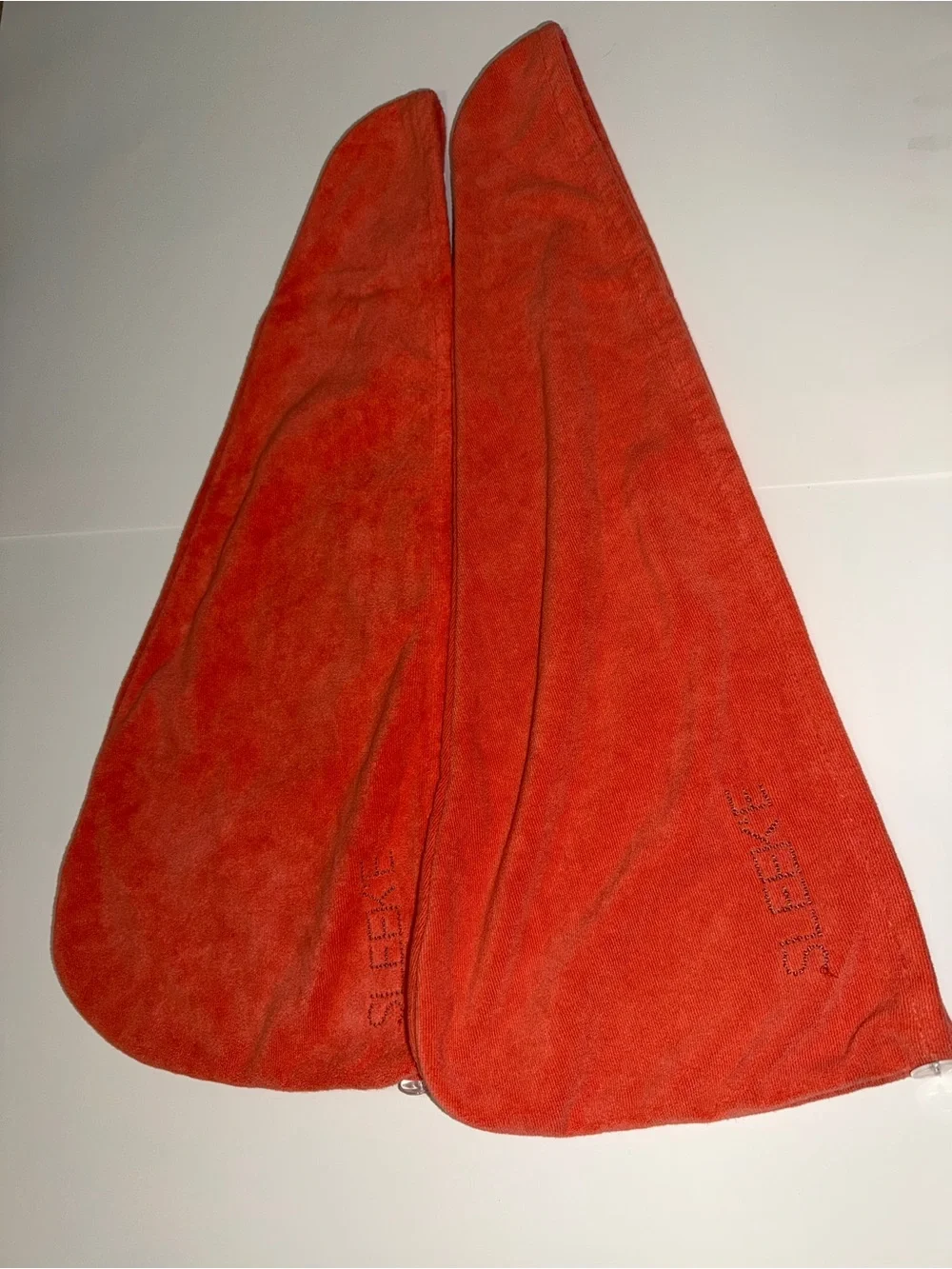 Unbranded Orange Microfiber Hair Wrap - 2-Pack